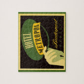 ヴィンテージトラベルブダペストハンガリーベルホップハット ジグソーパズル (縦)