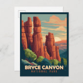 ヴィンテージトラベルブライスキャニオン国立公園ユタ ポストカード (正面/裏面)