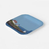 ヴィンテージトラベルブルー海ライトハウス ペーパープレート (傾斜あり)