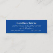 ヴィンテージトラベルブルー海灯台メインセイル スキニー名刺 (裏面)