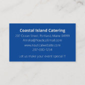 ヴィンテージトラベルブルー海灯台メインセイル 名刺 (裏面)