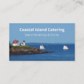 ヴィンテージトラベルブルー海灯台メインセイル 名刺 (正面)