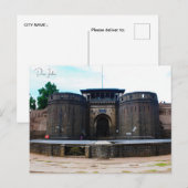 ヴィンテージトラベルプネインディアマハラシュトラバケーション ポストカード (正面/裏面)