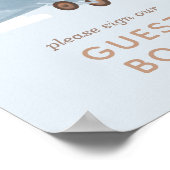 ヴィンテージトラベルベビーシャワーゲストブックサイン ポスター (角)