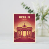 ヴィンテージトラベルベルリンブランデンバーグゲートドイツ ポストカード (スタンド正面)