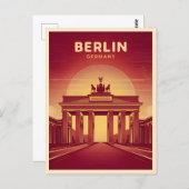 ヴィンテージトラベルベルリンブランデンバーグゲートドイツ ポストカード (正面/裏面)