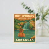 ヴィンテージトラベルホット春ナショナルパークアーカンソー ポストカード (スタンド正面)