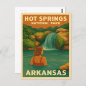 ヴィンテージトラベルホット春ナショナルパークアーカンソー ポストカード (正面/裏面)