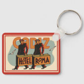 ヴィンテージトラベルホップスホテルローマ，カディス，スペイン キーホルダー (正面)