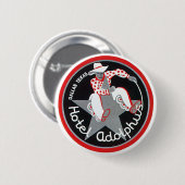 ヴィンテージトラベルホテルアドルファスinダラス，テキサス州 缶バッジ (正面&裏面)