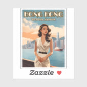 ヴィンテージトラベルホンコン中国レトログラフィック シール (シート)