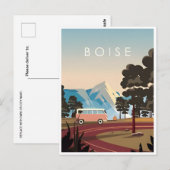 ヴィンテージトラベルボイズアイダホエタスユニレトロ ポストカード (正面/裏面)