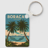 ヴィンテージトラベルボラカイフィリピンレトロ名勝 キーホルダー (裏面)