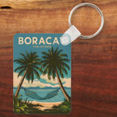 ヴィンテージトラベルボラカイフィリピンレトロ名勝 キーホルダー (裏面)