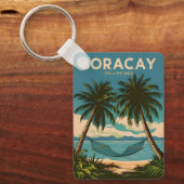 ヴィンテージトラベルボラカイフィリピンレトロ名勝 キーホルダー (正面)