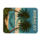 ヴィンテージトラベルボラカイフィリピンレトロ名勝 マグネット (横)