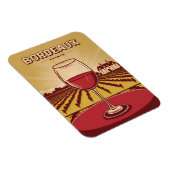 ヴィンテージトラベルボルドーフランスヴィネヤードランドスケープ マグネット (右側)