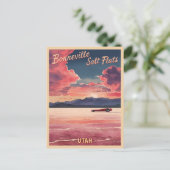 ヴィンテージトラベルボンネヴィルソルトフラッツユタレトロ ポストカード (スタンド正面)