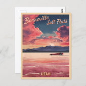ヴィンテージトラベルボンネヴィルソルトフラッツユタレトロ ポストカード (正面/裏面)