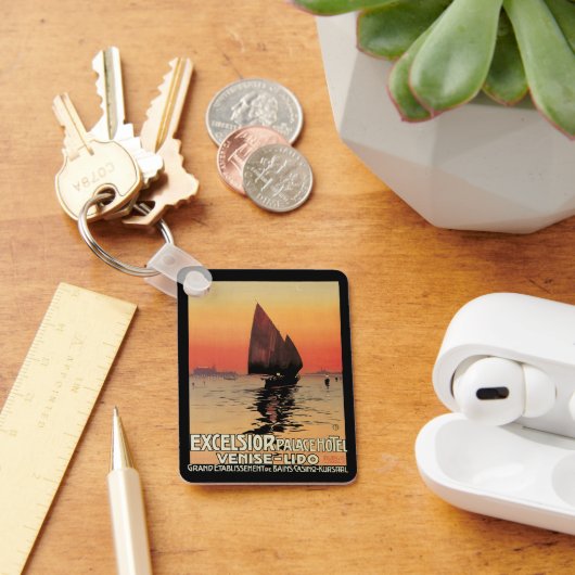 ヴィンテージトラベルボーツアットエクセルシオールパレスヴェニス キーホルダー (デスク)