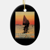 ヴィンテージトラベルボーツアットエクセルシオールパレスヴェニス セラミックオーナメント (裏面)