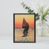 ヴィンテージトラベルボーツアットエクセルシオールパレスヴェニス ポストカード (スタンド正面)