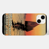 ヴィンテージトラベルボーツアットエクセルシオールパレスヴェニス Case-Mate iPhoneケース (裏面 (横))