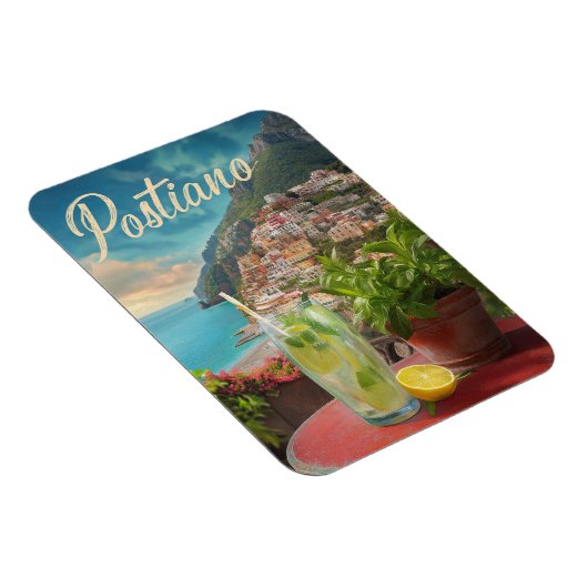 ヴィンテージトラベルポジターノイタリアレトロ風光明媚 マグネット (右側)