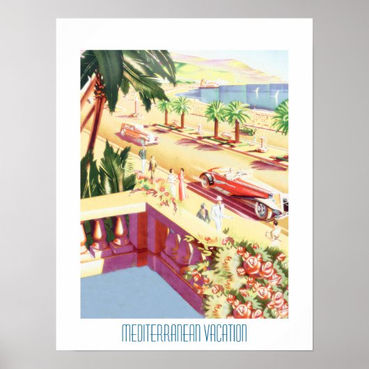ヴィンテージトラベルポスターバカ地中海のンス ポスター (正面)