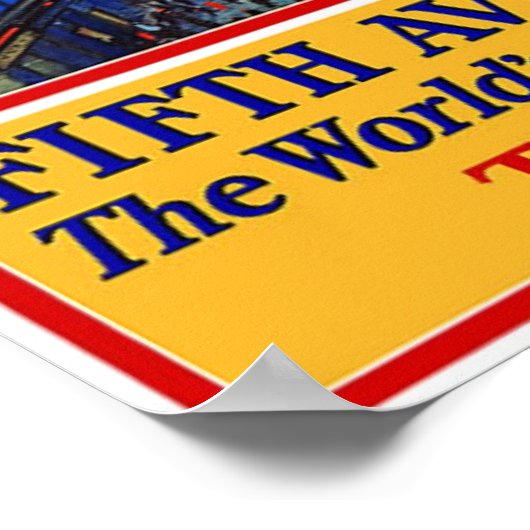 ヴィンテージトラベルポスターフィフスアベニューヨーク ポスター (角)