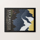 ヴィンテージトラベルポスターモンタナアメリカUSA ジグソーパズル (横)