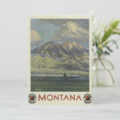 ヴィンテージトラベルポスターモンタナマウンテンカード シーズンカード (スタンド正面)