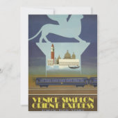 ヴィンテージトラベルポスターヴェニスオリエ表現ント シーズンカード (正面)