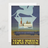 ヴィンテージトラベルポスターヴェニスオリエ表現ント シーズンカード (正面/裏面)