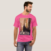 ヴィンテージトラベルポスターヴェニス Tシャツ (正面フル)
