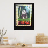 ヴィンテージトラベルポスター中国パンダ ポスター (キッチン)