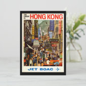 ヴィンテージトラベルポスター香港通り シーズンカード (スタンド正面)