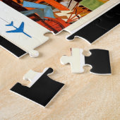 ヴィンテージトラベルポスター香港通り ジグソーパズル (側面)