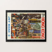 ヴィンテージトラベルポスター香港通り ジグソーパズル (横)