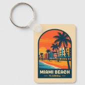ヴィンテージトラベルマイアミビーチフロリダサンセットシーサイド キーホルダー (正面)