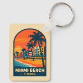 ヴィンテージトラベルマイアミビーチフロリダサンセットシーサイド キーホルダー (裏面)