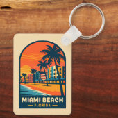 ヴィンテージトラベルマイアミビーチフロリダサンセットシーサイド キーホルダー (裏面)