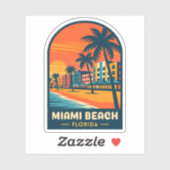 ヴィンテージトラベルマイアミビーチフロリダサンセットシーサイド シール (シート)