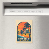 ヴィンテージトラベルマイアミビーチフロリダサンセットシーサイド マグネット (インサイチュ (食洗機))