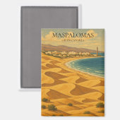 ヴィンテージトラベルマスパロマスグランカナリアデュネス マグネット (正面/裏面)