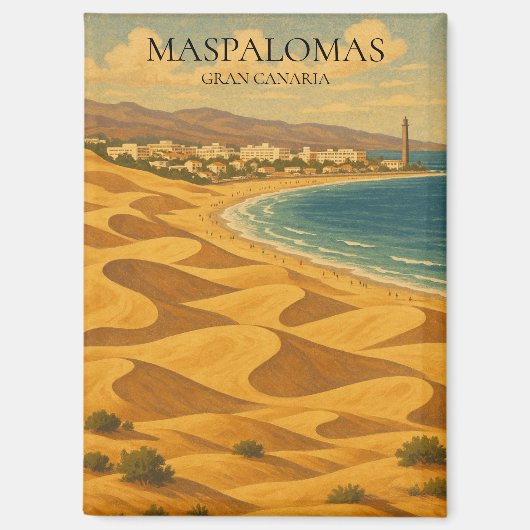 ヴィンテージトラベルマスパロマスグランカナリアデュネス マグネット (正面)