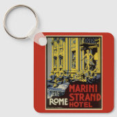 ヴィンテージトラベルマリニストランドホテル，ローマ，イタリア キーホルダー (正面)
