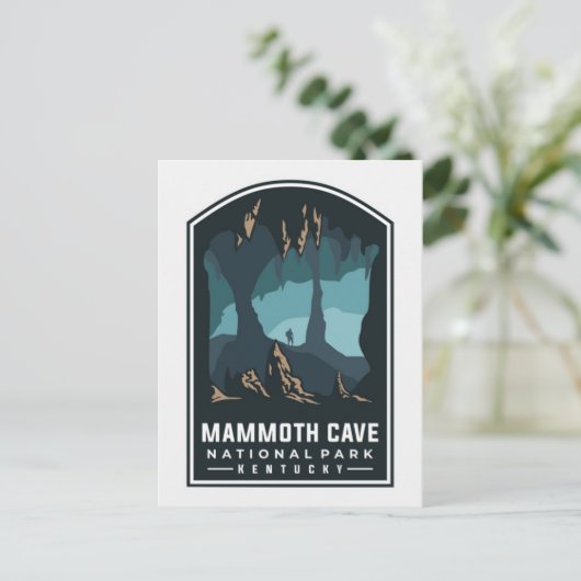 ヴィンテージトラベルマンモスケーブナショナルパークケンタッキー ポストカード (スタンド正面)