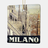 ヴィンテージトラベルミラノイタリアゴシック大聖堂ドゥオモ セラミックオーナメント (左)