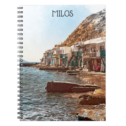ヴィンテージトラベルミロスギリシャ ノートブック (正面)